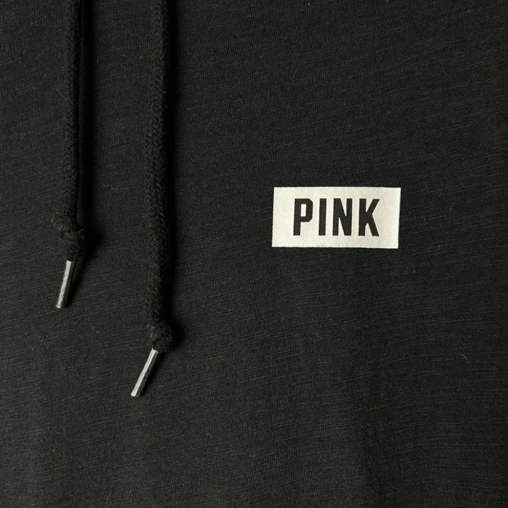 PINK Victoria's Secret Black Long Sleeve Hooded Top - Picture 5 of 7